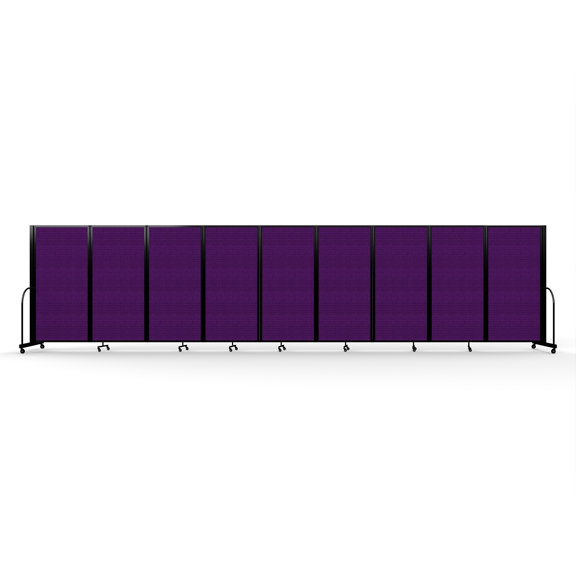 Screenflex Full Motion Divider — 6ft. x 25ft.1in., Black Frame, Purple, Model# FSH-609-B-DP